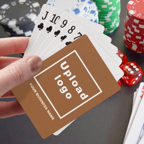 Brown Business Brand on Playing Cards