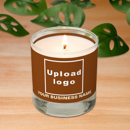 Brown Business Brand on Scented Candle