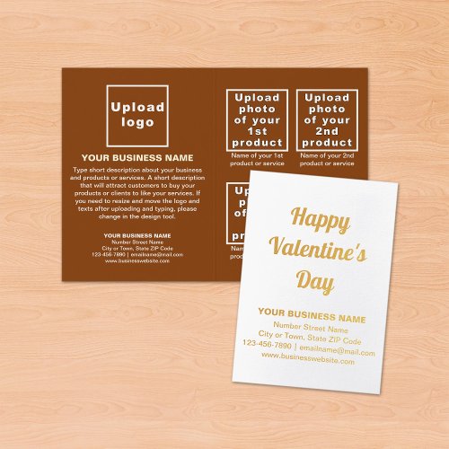 Brown Business Brand on Valentine Foil Card