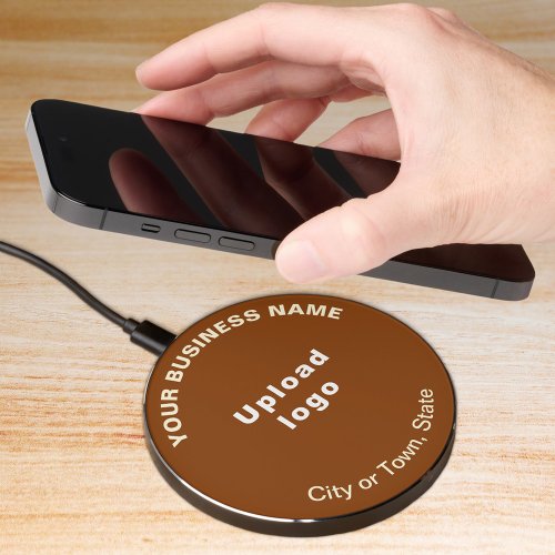 Brown Business Brand on Wireless Charger