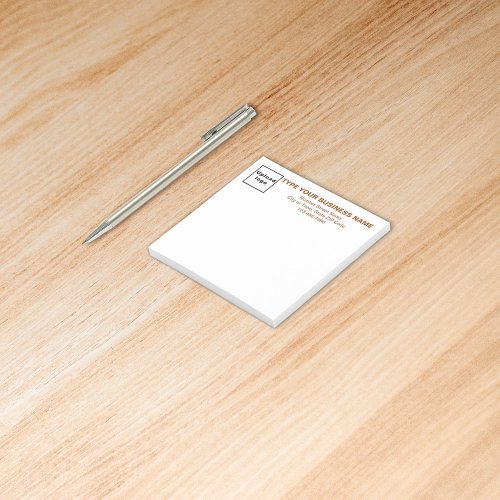 Brown Business Font White Square post it note