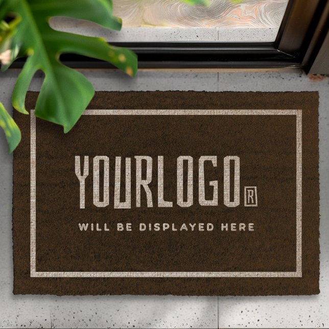 Brown Business logo Company branding Fiber Doormat (Creator Uploaded)
