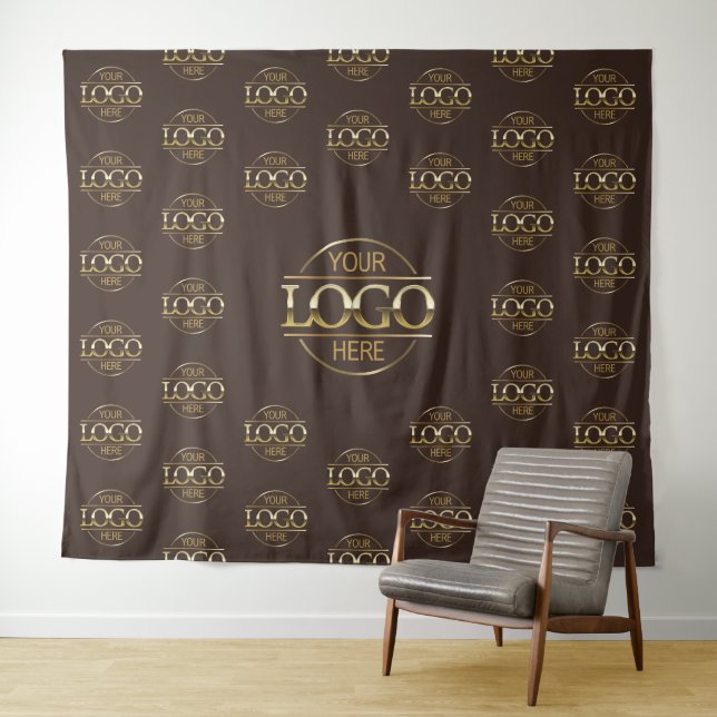Brown Business Logo Step & Repeat Backdrop Banner (In Situ (Horizontal))