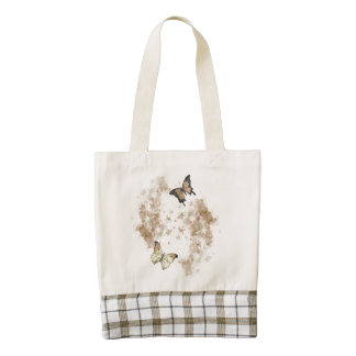 Brown Butterfly Zazzle HEART Tote Bag
