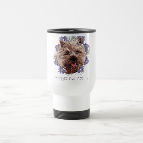 Brown Cairn Terrier Forget_me_not Travel Mug