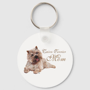 Brown Cairn Terrier Mothers Day Keychain