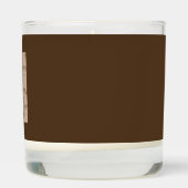 Brown Calligraph Swirls Custom Pet Sympathy Scented Candle (Right)