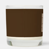 Brown Calligraph Swirls Custom Pet Sympathy Scented Candle (Left)