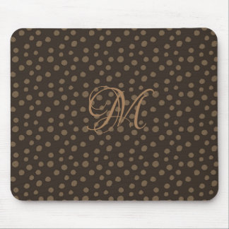 Brown & Camel Monogram  Mouse Pad