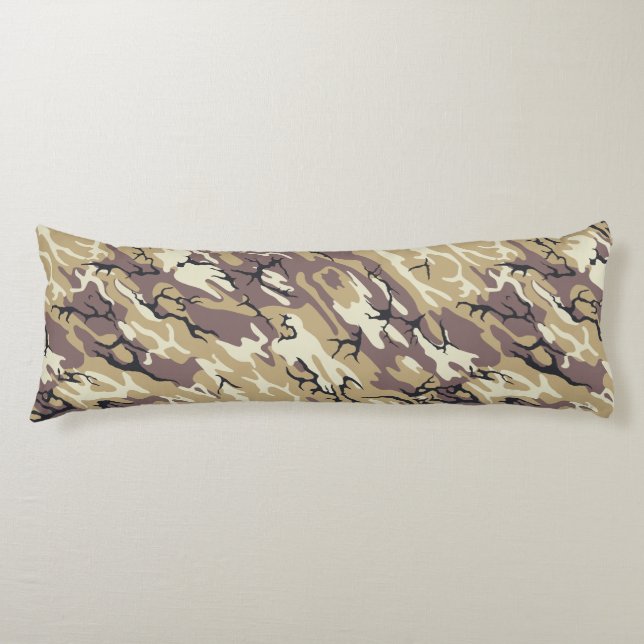 Brown Camo Body Pillow (Front)