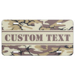 Brown Camo Custom License Plate