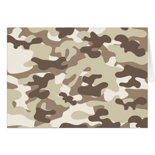 Brown Camo Design Cards (Front Horizontal)