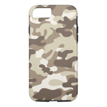 Brown Camo Design Iphone 8/7 Case by greatgear at Zazzle