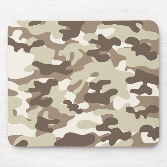 Brown Camo Design Mouse Pad (Front)