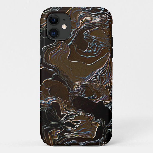 Brown Camo Effect Design Case-Mate iPhone Case (Back)