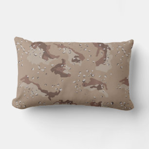 Brown Camo Father's Day Gift Lumbar Pillow
