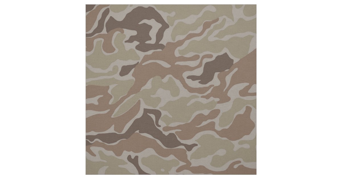 Brown Camo Military Fabric | Zazzle