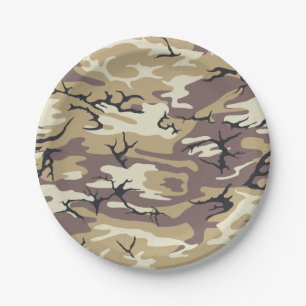 Brown Camo Paper Plates