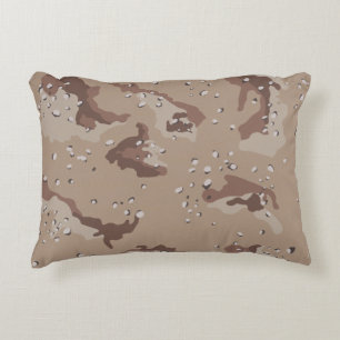 Brown Camo Pattern Accent Pillow