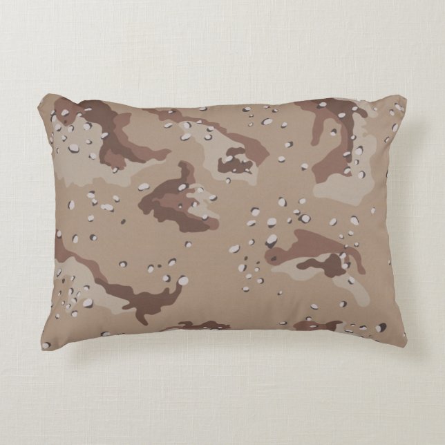 Brown Camo Pattern Accent Pillow (Front)
