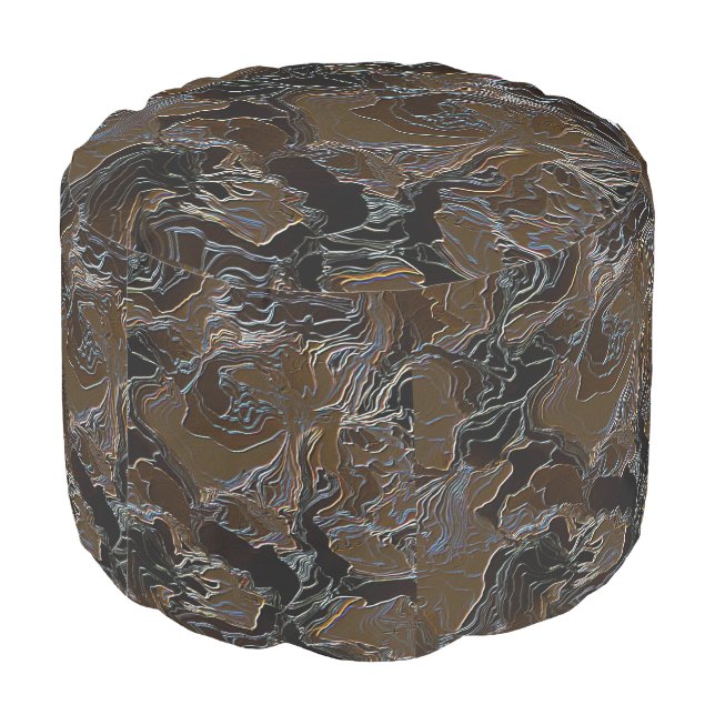 Brown Camo  Pouf (Angled Back)