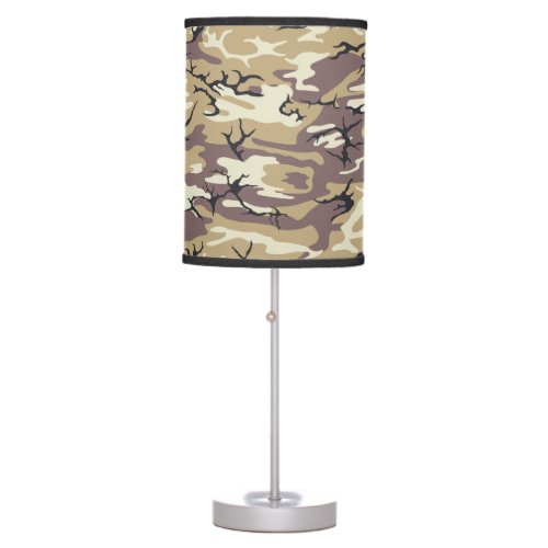 Brown Camo Table Lamp