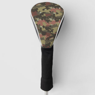 Brown Camo Texture Golf Head Cover