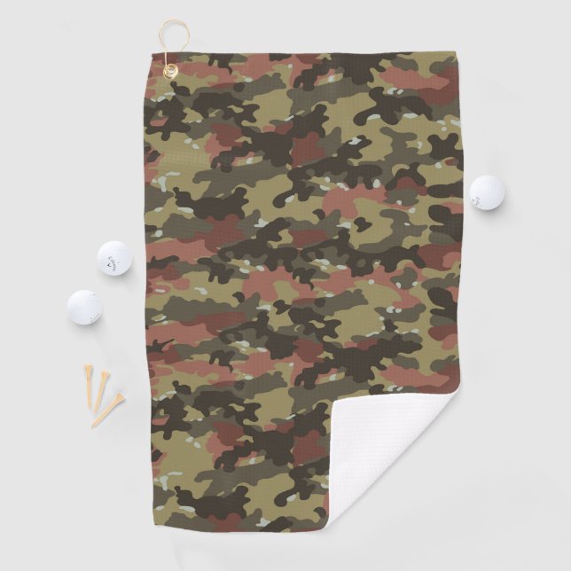 Brown Camo Texture Golf Towel (InSitu)