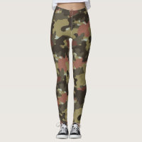 Brown Camo Texture Leggings