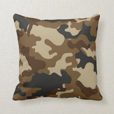 Brown Camo Throw Pillow Brown Camo Throw Pillow