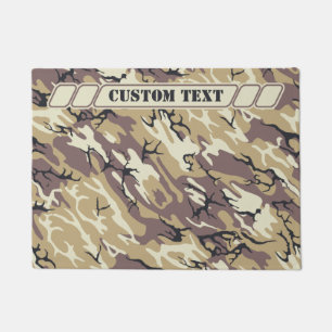 Brown Camo with Custom Lettering Doormat