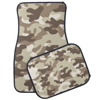 Brown Camouflage Car Mats