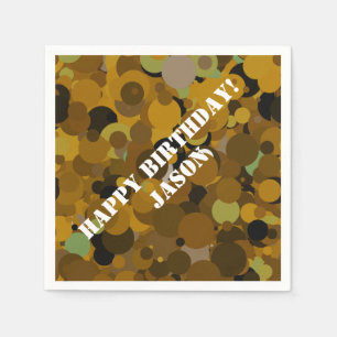 Brown Camouflage Paper Napkins