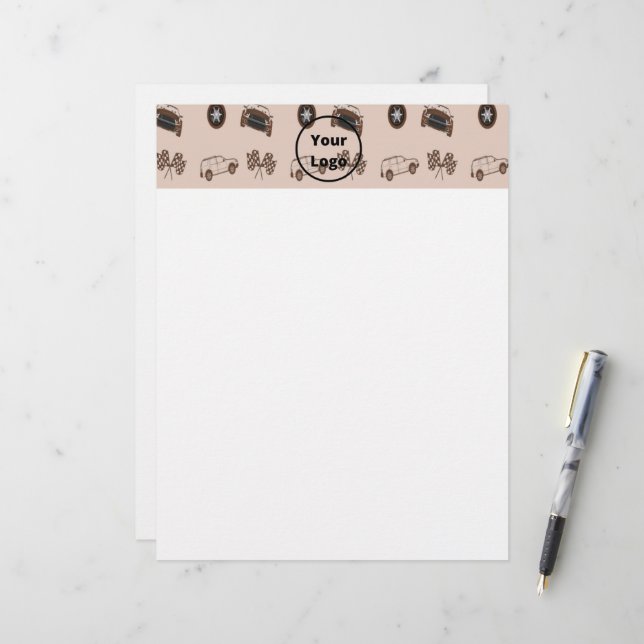 Brown car business pattern letterhead (Front/Back In Situ)