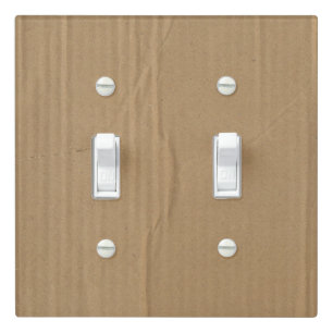 Brown Cardboard Light Switch Cover