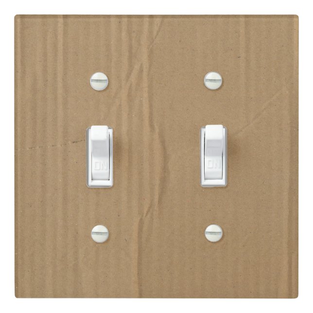 Brown Cardboard Light Switch Cover (In Situ)