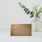 Brown Cardboard Texture For Background Business Card (Standing Front)