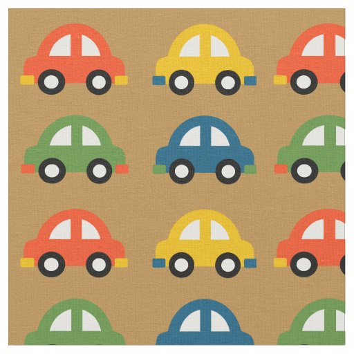 Brown cars fabric
