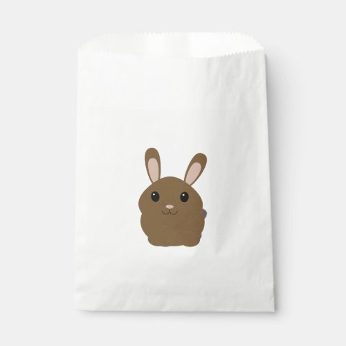 Brown Cartoon Bunny Favor Bag