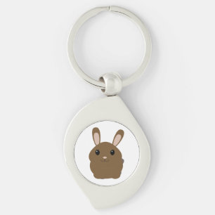 Brown Cartoon Bunny Keychain