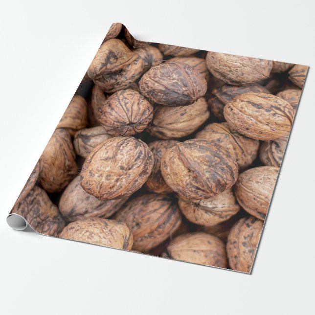 Brown cashew nuts wrapping paper (Unrolled)