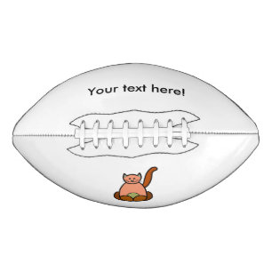 Brown cat cartoon football