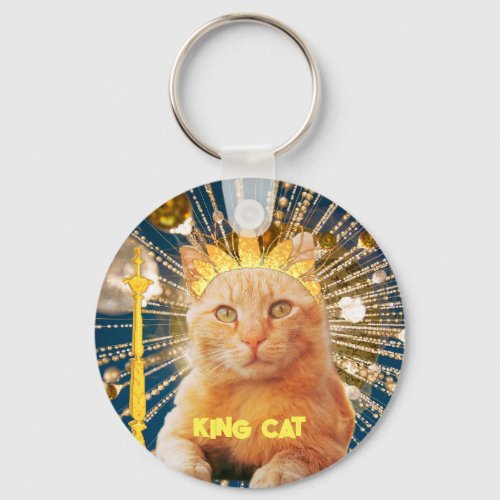 Brown Cat Funny Pet Lovers Cool Modern Hot Trendy Keychain