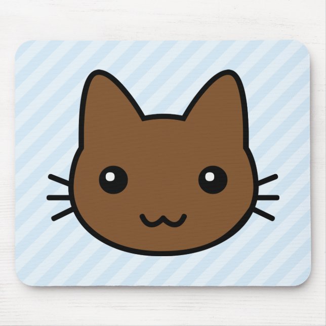 brown cat mouse pad (Front)