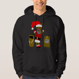 Brown cats dressed as Santa clause Hoodie