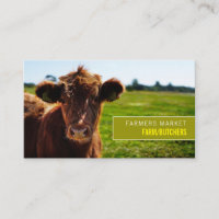 Brown Cattle, Farmer & Butcher Business Card