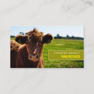Brown Cattle, Farmer & Butcher Business Card