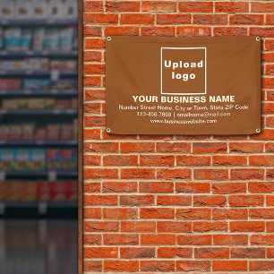 Brown Center-Aligned Business Banner