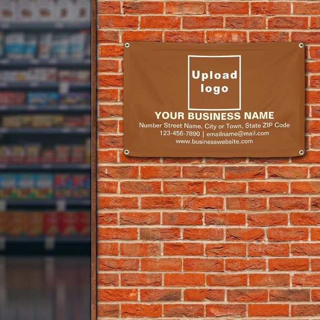 Brown Center-Aligned Business Banner (Creator Uploaded)