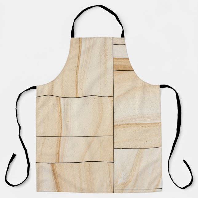 Brown ceramic tiles collage apron (Front)